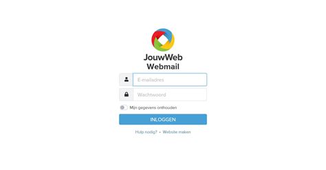 jouwweb inloggen email.